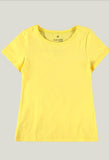 BLUSA AMARELA INFANTIL MENINA DECOTE REDONDO MALWEE