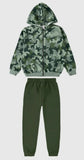 CONJUNTO INFANTIL MENINO JAQUETA CAMUFLADA EM MOLETOM MALWEE VERDE