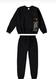 Conjunto Infantil Masculino Flanelado Preto Malwee